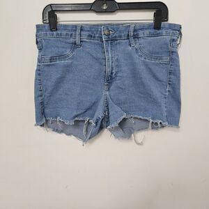 &DENIM Women's Blue Denim Cut Off Boyfriend Shorts Jeans Size 33